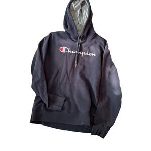 Champion Black Pullover Hoodie Mens L